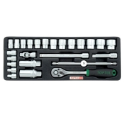 Набор головок с трещоткой в ложементе TOPTUL 3/8" 25 ед. GCAT2501
