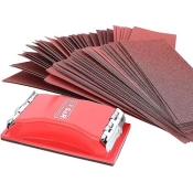 Набір шліфувального паперу з ручним шліфувальним блоком S&R 93х230 мм