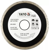 Диск алмазный YATO сплошной 115x5,3x22,2 мм для мокрой резки (YT-6012) Диск алмазный YATO сплошной 115x5,3x22,2 мм для мокрой резки (YT-6012)