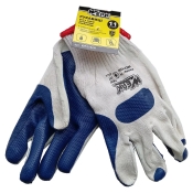 Перчатки Werk WE2162H белые с синим латексным покрытием