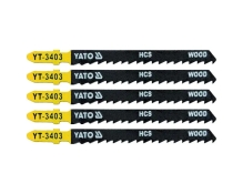 Пиляльні полотна зворотного різу по дереву YATO HCS 6TPI, 100/75 мм, хвостовик Т, 5 шт. Пиляльні полотна зворотного різу по дереву YATO HCS 6TPI, 100/75 мм, хвостовик Т, 5 шт.