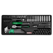 Набор инструмента TOPTUL в ложементе 1/4" 72 ед. GCAT7202