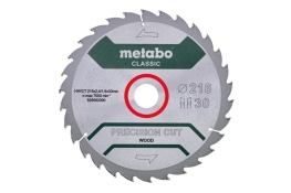 Пильный диск Metabo Precision cut Classic HW/CT 216х2.4/1.6x30, Z30 WZ 22° 628062000 Пильный диск Metabo Precision cut Classic HW/CT 216х2.4/1.6x30, Z30 WZ 22° 628062000