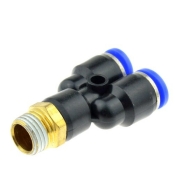 Штуцер цанговый Y-образный AIRKRAFT SPX08-02 8 мм*1/4"