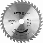 Диск пильный по дереву с победитовыми напайками Yato YT-60732 (255x30x3.0x2.0 мм), 36 зубцов Диск пильный по дереву с победитовыми напайками Yato YT-60732 (255x30x3.0x2.0 мм), 36 зубцов