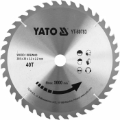 Диск пильный по дереву с победитовыми напайками Yato YT-60783 (305x30x3.2x2.2 мм), 40 зубцов Диск пильный по дереву с победитовыми напайками Yato YT-60783 (305x30x3.2x2.2 мм), 40 зубцов