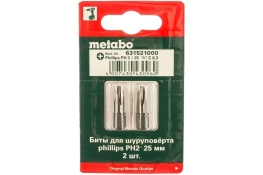 Біта Metabo Torsion PH 2 x 25 мм, 2 шт 631521000 Біта Metabo Torsion PH 2 x 25 мм, 2 шт 631521000