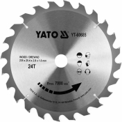 Диск пильный по дереву с победитовыми напайками Yato YT-60685 (235x25.4x2.8x1.8 мм), 24 зубцов Диск пильный по дереву с победитовыми напайками Yato YT-60685 (235x25.4x2.8x1.8 мм), 24 зубцов