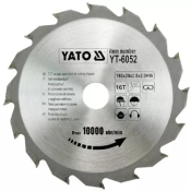 Диск пильный YATO по дереву 140х20х2.8х2.0 мм, 16 зубцов (YT-6052) Диск пильный YATO по дереву 140х20х2.8х2.0 мм, 16 зубцов (YT-6052)