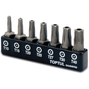Набор бит TOPTUL TORX с отверстием 1/4" 7 ед. (T10-T40) GAAV0703