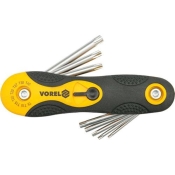 Ключ TORX L-подібний VOREL 56507 розкладний, Т9-Т40 Cr-V, 8 елем. Ключ TORX L-подібний VOREL 56507 розкладний, Т9-Т40 Cr-V, 8 елем.