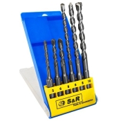 Набір бурів S&R Meister SDS-plus 6 шт. (210240006) Набір бурів S&R Meister SDS-plus 6 шт. (210240006)