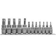 Набор торцевых головок с насадками TORX YATO YT-04331 1/4" и 3/8" Т8-Т55 12 шт Набор торцевых головок с насадками TORX YATO YT-04331 1/4" и 3/8" Т8-Т55 12 шт