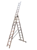 Лестница алюминиевая трёхсекционная GTM KME310 3x10 ступенек 2.72-6.5м