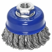 Щетка чашечная прямая S&R 75 мм, стальная плетеная проволока