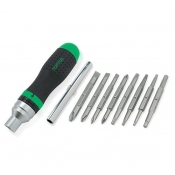 Трещетка отвертка-битодержатель 1/4" TOPTUL 19-в-1 GAAR1002