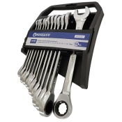 Ключи рожково-накидные с трещоткой СТАНДАРТ 8-19 мм 12 ед. NGW12ST