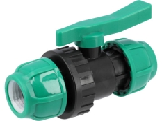 Кран кульовий FLO 88961 до водяних пластикових труб Ø= 32 мм з поліпропілену