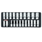 Набор головок длинных TOPTUL 1/2" 8-32 мм 22 ед. (в ложементе) GAAT2202