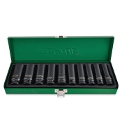 Набор головок дюймовых ударных длинных TOPTUL 1/2" 7/16-1" 10 ед. GEAD1002