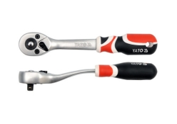 Тріщатка 1/4" з вигнутою ручкою YATO YT-0730 155 мм 72 зубці Тріщатка 1/4" з вигнутою ручкою YATO YT-0730 155 мм 72 зубці