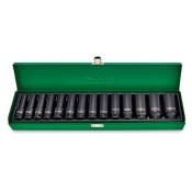 Набор головок ударных длинных TOPTUL 1/2" 10-32 мм 14 ед. GDAD1401