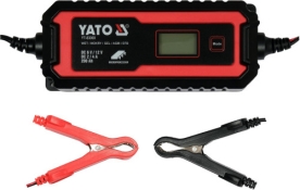 Зарядний пристрій мережевий з LCD дисплеєм 230В YATO YT-83000 до акумуляторів 6V-2А 12V-4А, макс. 240 A/г Зарядний пристрій мережевий з LCD дисплеєм 230В YATO YT-83000 до акумуляторів 6V-2А 12V-4А, макс. 240 A/г