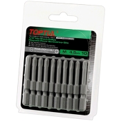 Набор бит магнитных TOPTUL 10 шт 1/4" 50 мм PH2 FSLA0802G