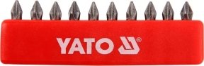Набор отверточных насадок YATO YT-0474 "Philips" PН1 x 25 мм HEX 1/4" 10 шт Набор отверточных насадок YATO YT-0474 "Philips" PН1 x 25 мм HEX 1/4" 10 шт