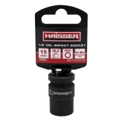 Головка ударна шестигранна 1/2" фосфат. 15ммx38.5мм HAISSER (70202) Головка ударна шестигранна 1/2" фосфат. 15ммx38.5мм HAISSER (70202)
