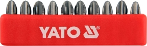 Набор отверточных насадок YATO YT-0476 "Philips" PН3 x 25 мм HEX 1/4" 10 шт Набор отверточных насадок YATO YT-0476 "Philips" PН3 x 25 мм HEX 1/4" 10 шт