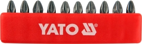 Набор отверточных насадок YATO YT-0471 "Pozidriv" РZ2 x 25 мм HEX 1/4" 10 шт Набор отверточных насадок YATO YT-0471 "Pozidriv" РZ2 x 25 мм HEX 1/4" 10 шт