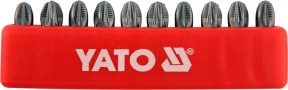 Набор отверточных насадок YATO YT-0472 "Pozidriv" РZ3 x 25 мм HEX 1/4" 10 шт Набор отверточных насадок YATO YT-0472 "Pozidriv" РZ3 x 25 мм HEX 1/4" 10 шт