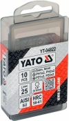 Набор отверточных насадок YATO YT-04822 SL5, SL6, PH1/1, PH2/2, PZ1/1, PZ2/2, L= 25 мм 10 шт Набор отверточных насадок YATO YT-04822 SL5, SL6, PH1/1, PH2/2, PZ1/1, PZ2/2, L= 25 мм 10 шт