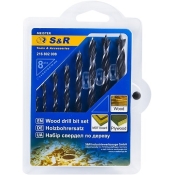 Набор сверл S&R Meister по дереву 8 шт. 3-10 мм