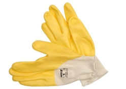 Перчатки рабочие трикотажные, покрытые нейлоном YATO YT-7481 желтые, размер 10
