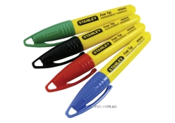 Маркеры перманентные STANLEY 2-47-329 цветные с заостренным наконечником 4 шт.