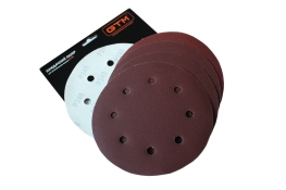 Круг шліфувальний GTM 10608 180 мм, P-120 на липучці 5 шт