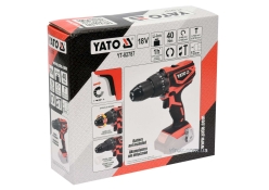Шуруповерт-дрель ударная аккумуляторная YATO YT-82787 18 В, крутн.мом.- 40 Нм, патрон Ø≤13 мм (БЕЗ АККУМУЛЯТОРА) Шуруповерт-дрель ударная аккумуляторная YATO YT-82787 18 В, крутн.мом.- 40 Нм, патрон Ø≤13 мм (БЕЗ АККУМУЛЯТОРА)