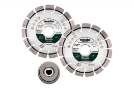 Комплект Metabo 2 алмазных универсальных диска UP 125 мм + быстрозажимная гайка Quick 628582000 Комплект Metabo 2 алмазных универсальных диска UP 125 мм + быстрозажимная гайка Quick 628582000