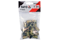 Нітогайка сталева YATO YT-36476 М 12, l= 22 мм, 20 шт. Нітогайка сталева YATO YT-36476 М 12, l= 22 мм, 20 шт.