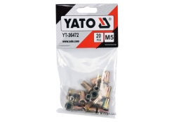 Нітогайка сталева YATO YT-36472 М5, l= 13 мм, 20 шт. Нітогайка сталева YATO YT-36472 М5, l= 13 мм, 20 шт.