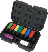 Головки торцевые ударные для литых дисков YATO: квадрат-1/2", М15-21 мм, L=87 мм, CR-MO, 10 шт