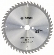Диск пильний Bosch Optiline Wood ECO 190 x 20/16, Z48