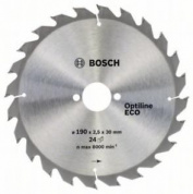 Диск пильний Bosch Optiline Wood ECO 190х30, Z24