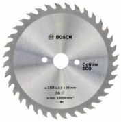 Диск пильний Bosch Optiline Wood ECO 150 x 20/16, Z36