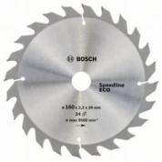 Диск пильний Bosch Speedline Wood ECO 160 x 20/16, Z24