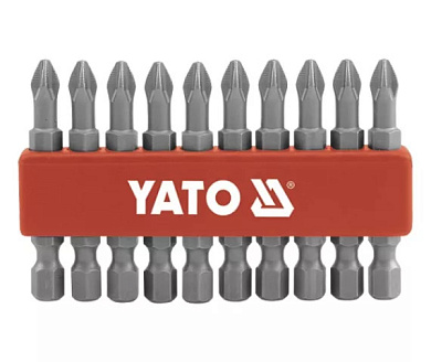 Насадка отверточная YATO YT-0478 "Philips" PН2 x 50 мм HEX 1/4" 10 шт Фото 1