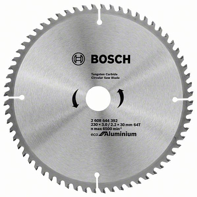 Диск пильний Bosch Eco for Aluminium 230х30, Z64 Фото 1
