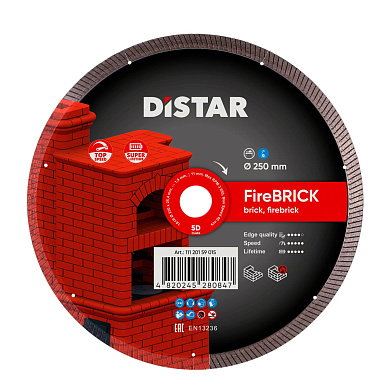 Диск алмазний Distar Gres Ultra 200 x 1,6/1,2 x 8,5 x 25,4 FireBRICK Фото 1